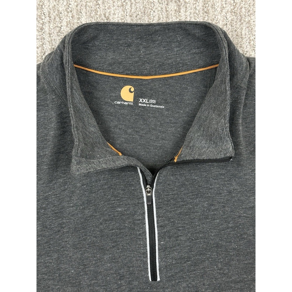 Carhartt Force Delmont Quarter Zip Shirt Womens 2XL Gray Pullover Long Sleeve - Picture 2 of 10